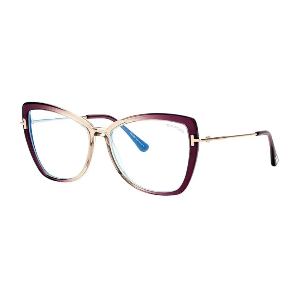 NEW TOM FORD EYEGLASSES VIOLET/GOLD WOMEN BUTTERFLY EYEWEAR